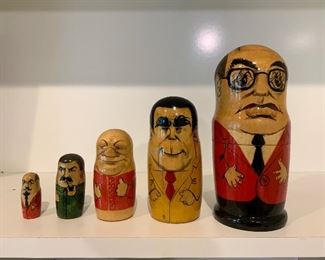 Vintage Russian Presidents Nesting Dolls