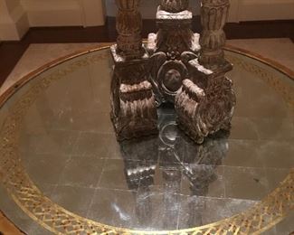 Mirrored center-hall table