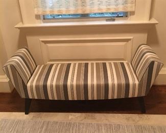 Grey/brown/beige upholstered bench