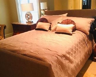 Upholstered queen bed 