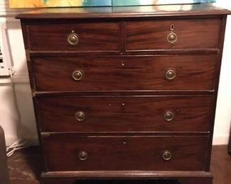 1830 Bracket foot chest of drawers in the Sheraton style 