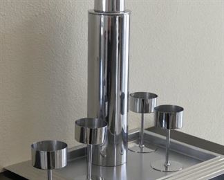 Revere decanter stemware,tray