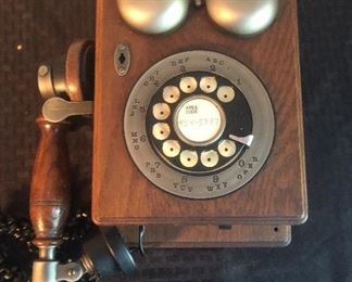 Vintage Rotary dial wall mount telephone