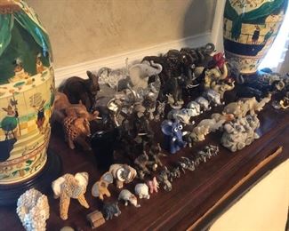 collection of elephant figurines
