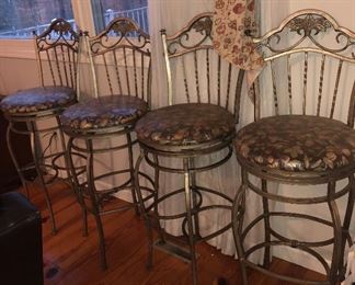 WROUGHT IRON BAR STOOLS