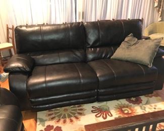 LEATHER RECLINING SOFA