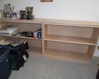 2 low bookcases
