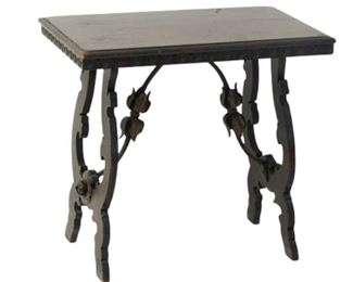 10. Small Wooden Table with Carved Detail