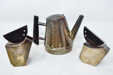 0012 3 Pc 20th C Sterling Silver Tea Set Marker Unknown