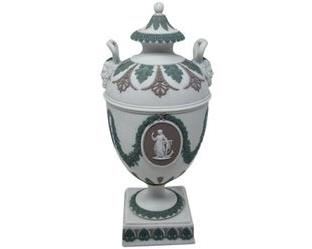 0022 Antique TriColor Wedgwood Urn