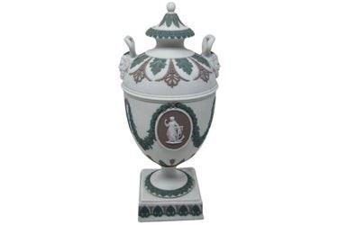 0022 Antique TriColor Wedgwood Urn