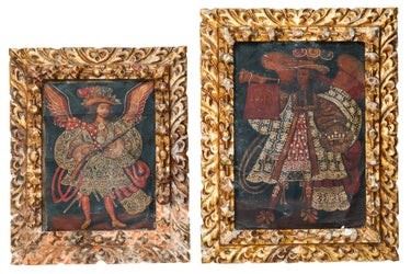 0151 Pair Antique Icon Paintings