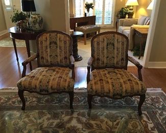 upholstered arm chairs 