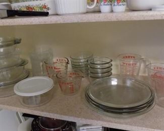 Pyrex...measuring cups sold  covered bowls SOLD