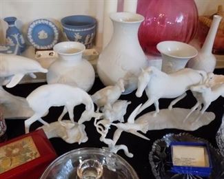 Kaiser bisque porcelain....dolphins, horses, hummingbird S0LD