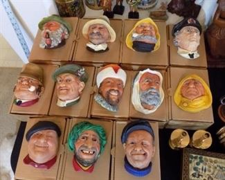 Bosson chalkware head collection...boxes and tags...3 pcs remaining
