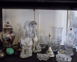 Lladros, Gorham crystal, Sevre crystal, and more