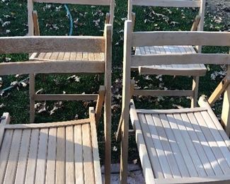 Wooden folding chairs 