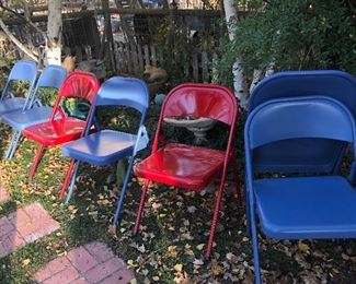 Metal folding chairs 