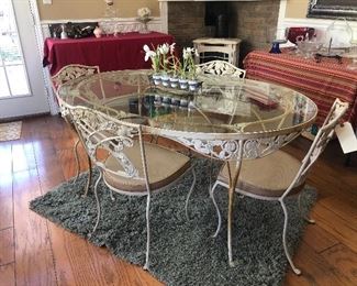Vintage metal dining table 