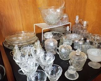great glass ware, punch bowl