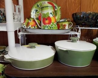 Mid Century Corningware Covered Dishes