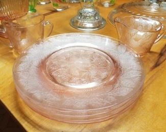 Pink Depression glass