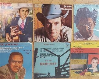 vinyl albums, records, country music