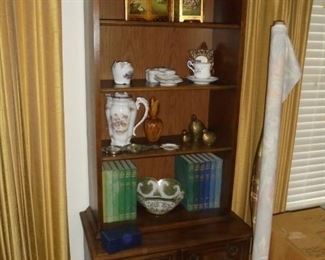 Wood bookcase and cabinet