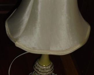 1 of 2 matching porcelain lamps
