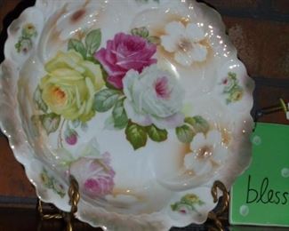 Limoge bowl w/flowers made in Germany