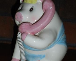 Ceramic Piggy bank w/stopper