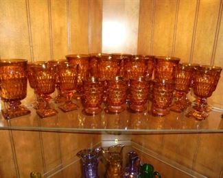 Amber glass ware 6 of each size