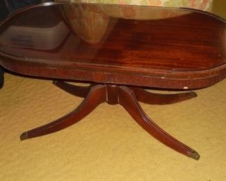 Mid century mahogany coffee table