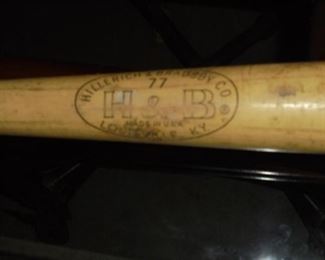 lVintage Hillerich & Bradsby Co. '77' H&B Little League wood baseball bat  Louisville Ky.  'Al Kaline'  not broke or splintered