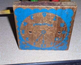 Antique wood 'Playschool' wood hammer & peg game