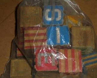 Vintage wood blocks