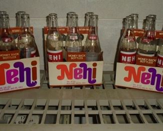 3 vintage NEHI drink cartons w/18 10 oz bottles
