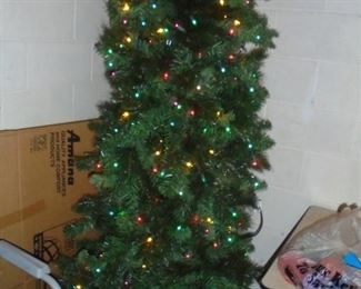 Lit 7' tall Christmas tree