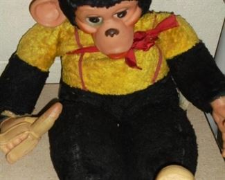 Antique plush monkey - Columbia Toy Productions