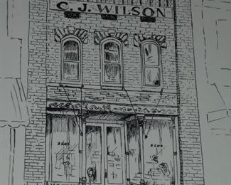 Pen & ink Drawings of sites here in Cleveland:          C.J. Wilson Building