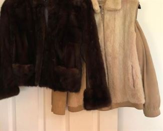 Pair of Leather and Suede Jackets