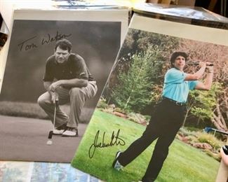 Signed golf photos 