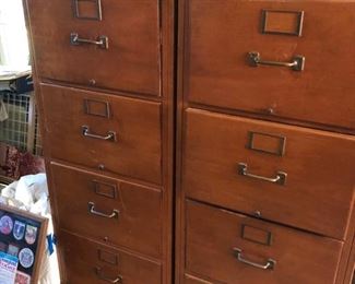 Vintage wood file cabinets 