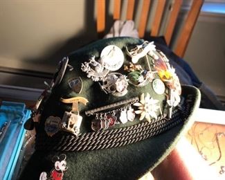 Swiss hat with travel pins 