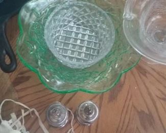 Green depression glass
