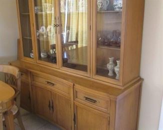 64" X 20" China Cabinet, 3-Drawers, Lower Cabinets & Upper Glass Doors. (Other Matching Pieces) This is a Stunning Dining Room Group, in Excellent Condition!!!