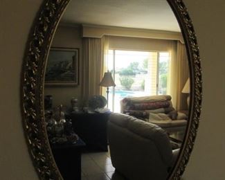 Oval Wall-Mount Mirror