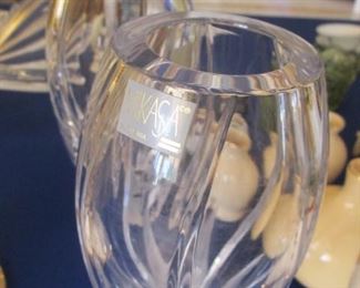 Pair of Mikasa Crystal Vases