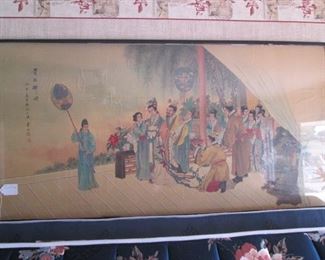 Framed Silk Scene - Vintage
